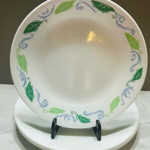 Corelle  1 SPEARMINt  & 3 WHITE , 6 3/4" Dessert Bread Plates.  Mixed Lot Of 4
